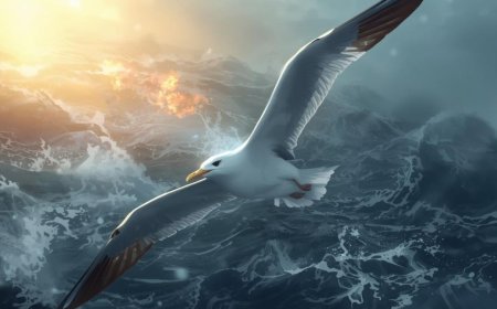 Does an albatross fly for years?