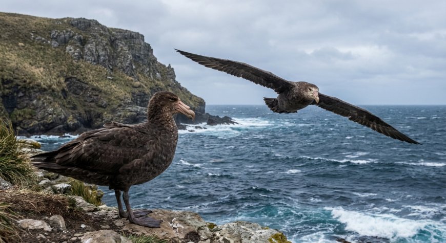 Are giant petrels aggressive?